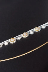 MOON CRESCENT PEARLS CHOKER - Flying Tomato - Flyclothing LLC