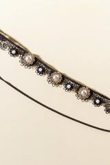 MOON CRESCENT PEARLS CHOKER - Flying Tomato - Flyclothing LLC