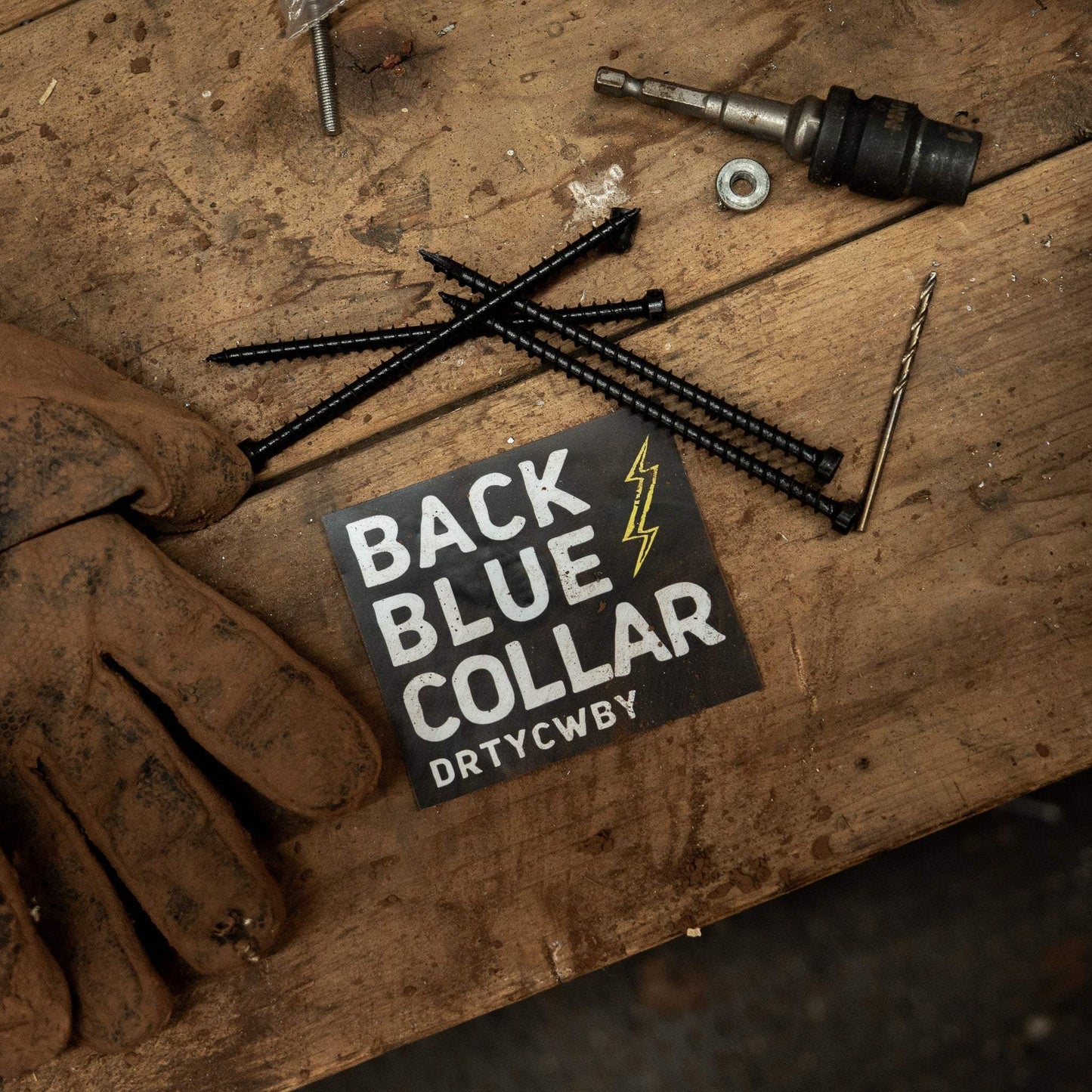 Back Blue Collar Decal - DIRTY COWBOY USA - Flyclothing LLC
