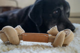 Huggle-Hide® Natural Leather Bone Dog Toy, 3 Pack - HuggleHounds - Flyclothing LLC