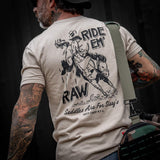 Ride 'Em Raw Saddles Are For Sissy's Men's T-Shirt - DIRTY COWBOY USA - Flyclothing LLC