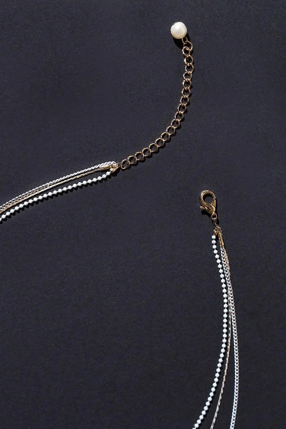 3 CHAIN LAYERD CHARM NECKLACE - Flying Tomato - Flyclothing LLC