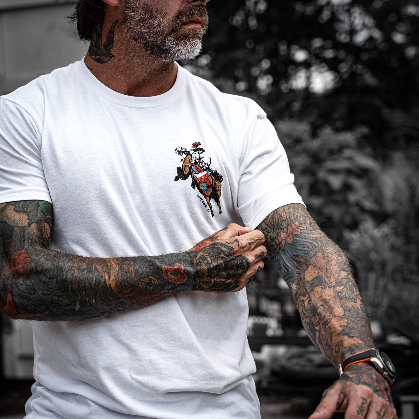 Ride 'Em Raw Saddles Are For Sissy's Men's T-Shirt - DIRTY COWBOY USA - Flyclothing LLC