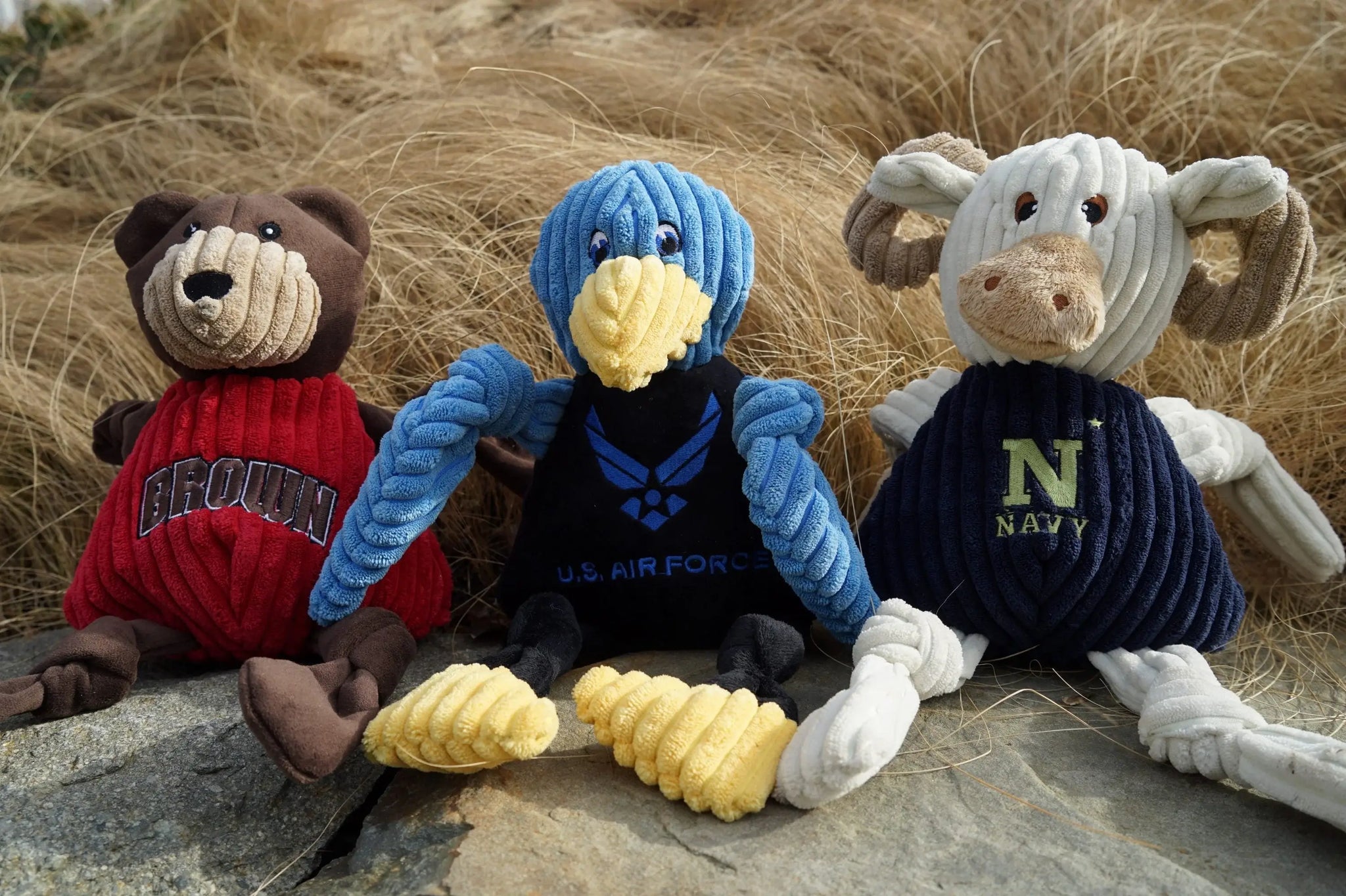 NCAA U.S. Naval Academy, Bill the Goat Knottie® Plush Dog Toy - HuggleHounds - Flyclothing LLC