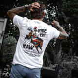 Ride 'Em Raw Saddles Are For Sissy's Men's T-Shirt - DIRTY COWBOY USA - Flyclothing LLC