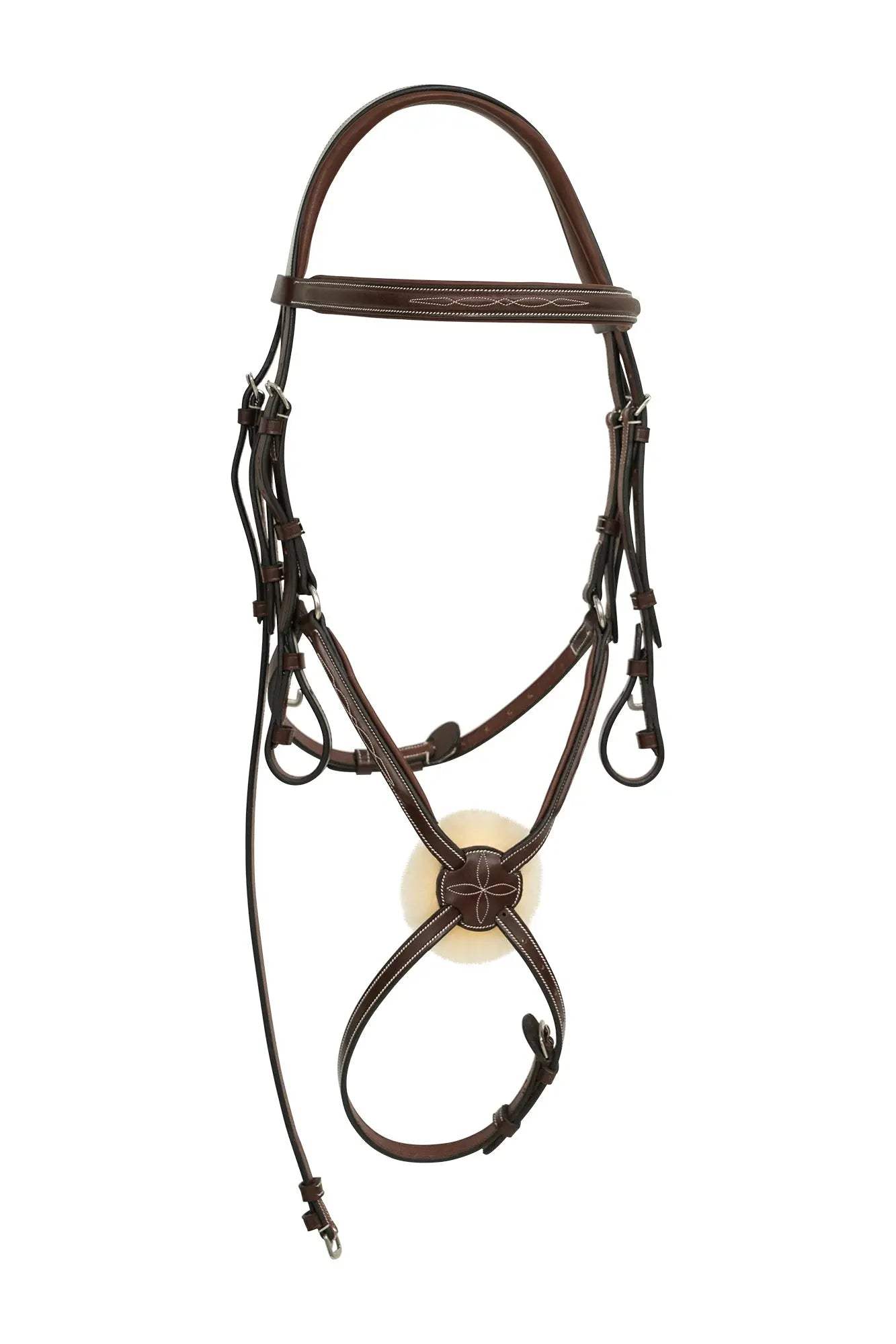 Huntley Equestrian Sedgwick Leather Padded Monocrown Figure 8 Bridle - Huntley Equestrian - Flyclothing LLC