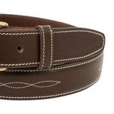 Huntley Fancy Stitched Ladies 1.5" Inch wide belt, Brown - Huntley Equestrian - Flyclothing LLC