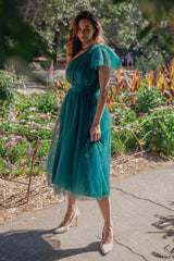 LIVELY CHARM TULLE MIDI DRESS - Flying Tomato - Flyclothing LLC