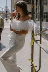 A POWER MOOD WHITE DENIM JUMPSUIT - Flying Tomato - Flyclothing LLC