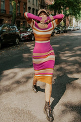 EVENING OF ELEGANCE SWEATER MIDI DRESS - Flying Tomato - Flyclothing LLC