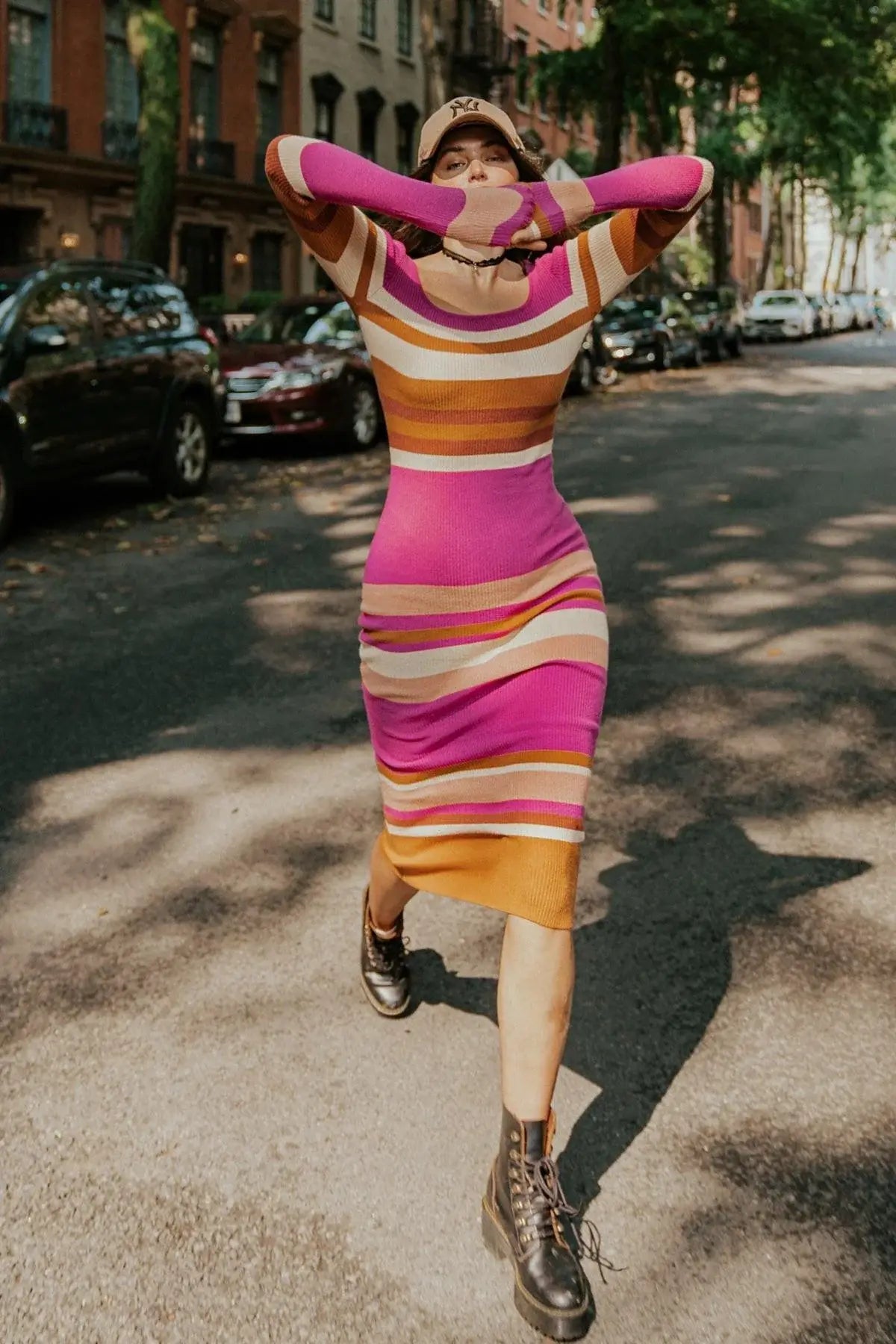 EVENING OF ELEGANCE SWEATER MIDI DRESS - Flying Tomato - Flyclothing LLC