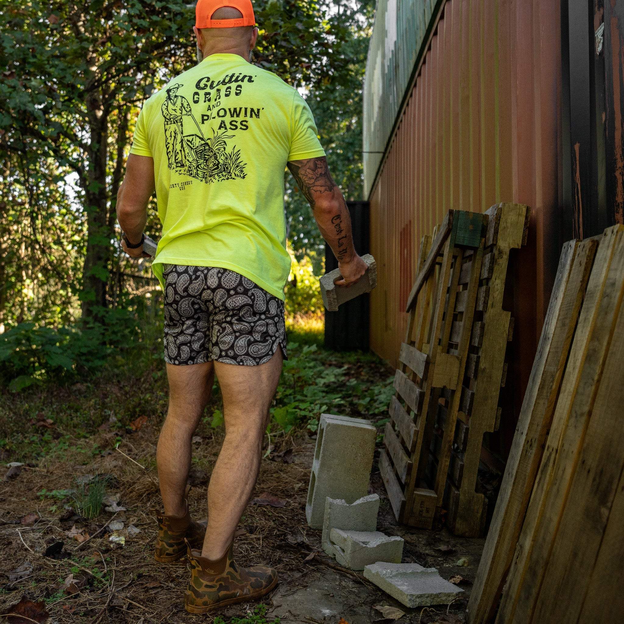 Men’s Double-Layer Mesh Training Shorts — 5" Inseam - DIRTY COWBOY USA - Flyclothing LLC