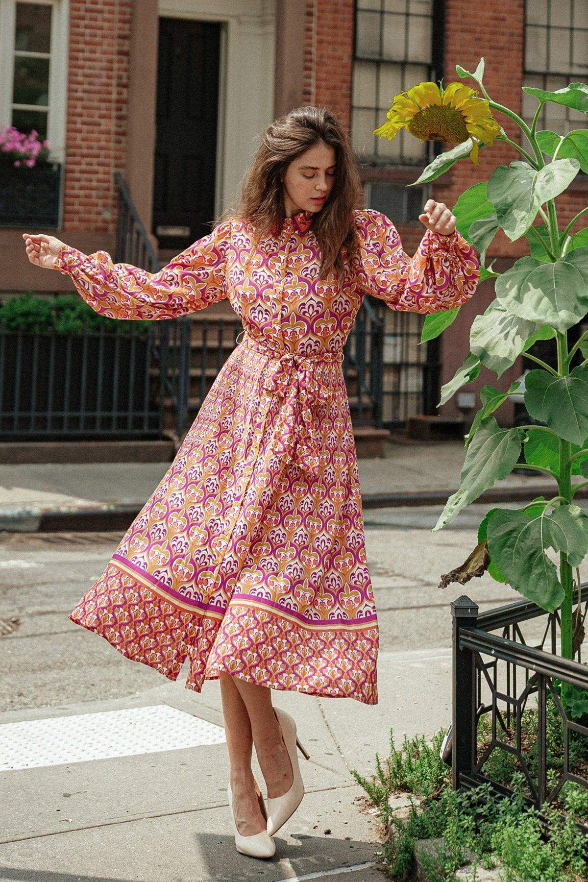 LIFETIME CELEBRATIONS WOVEN SHIRT DRESS - Flying Tomato - Flyclothing LLC