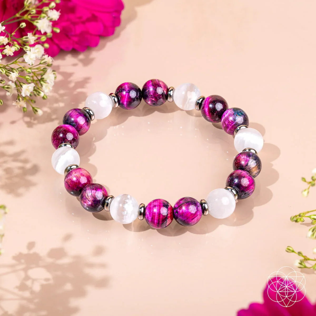 Shape Your Future – Pink Galaxy Tiger’s Eye Bracelet - Conscious Items - Flyclothing LLC