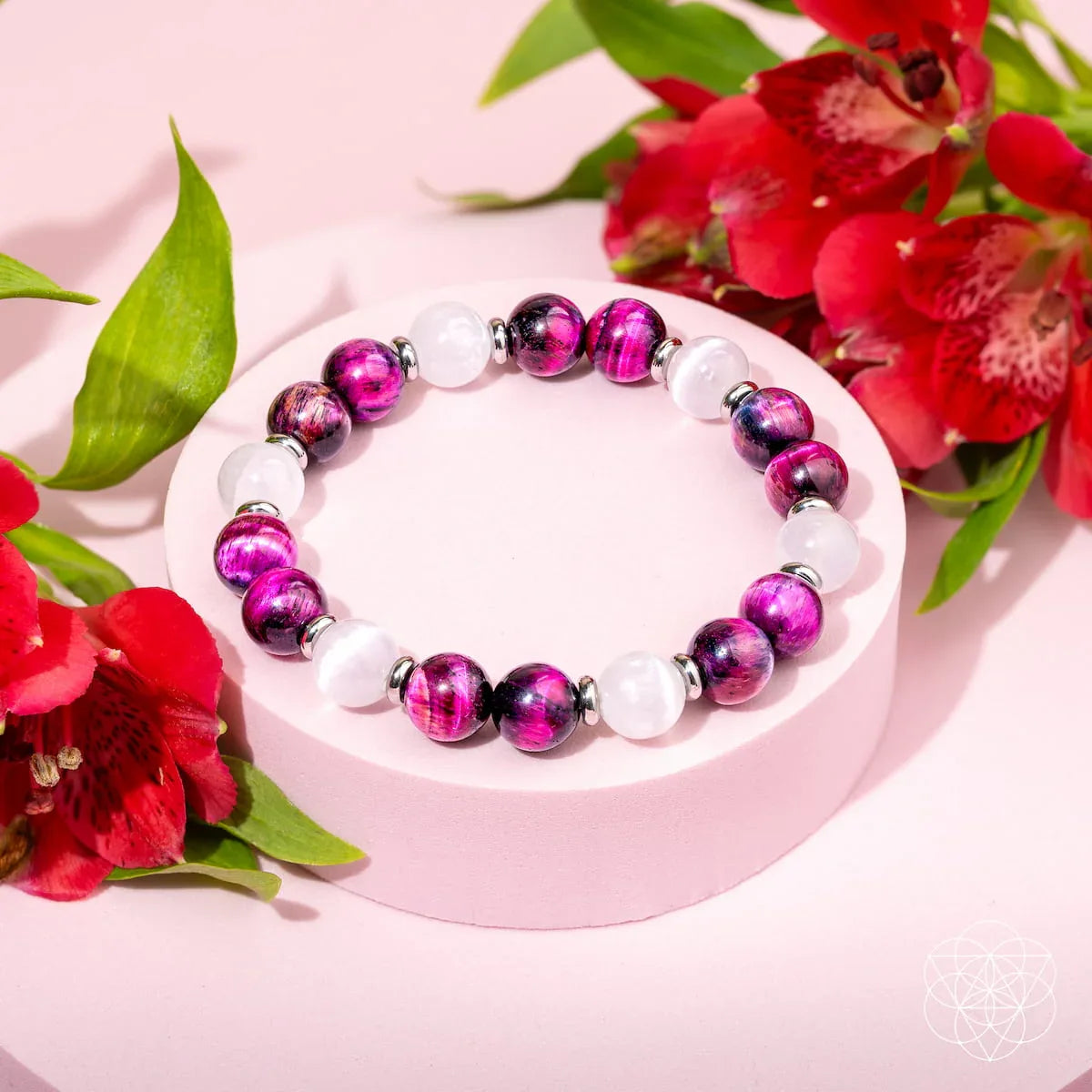 Shape Your Future – Pink Galaxy Tiger’s Eye Bracelet - Conscious Items - Flyclothing LLC
