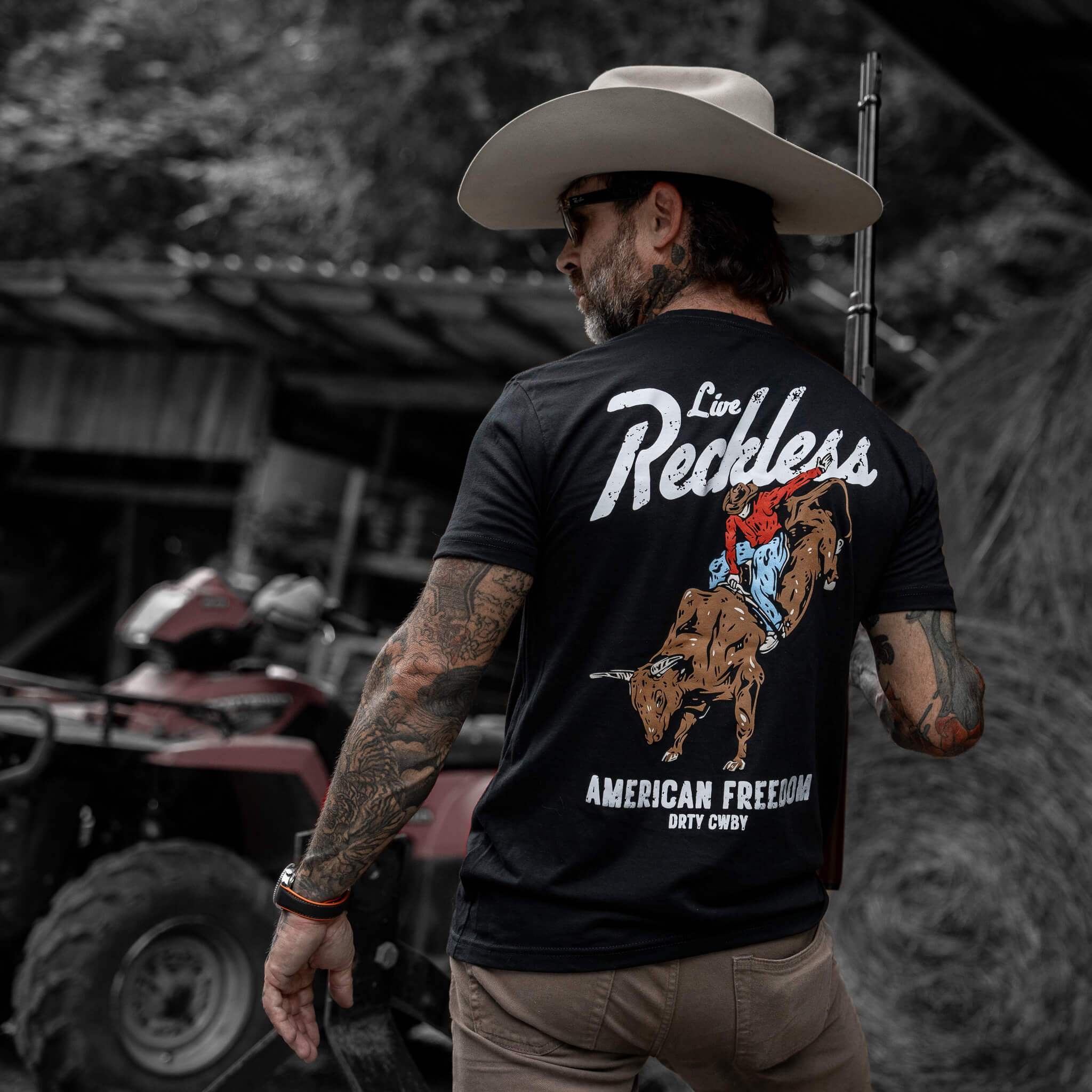 Live Reckless Men's T-Shirt - DIRTY COWBOY USA - Flyclothing LLC