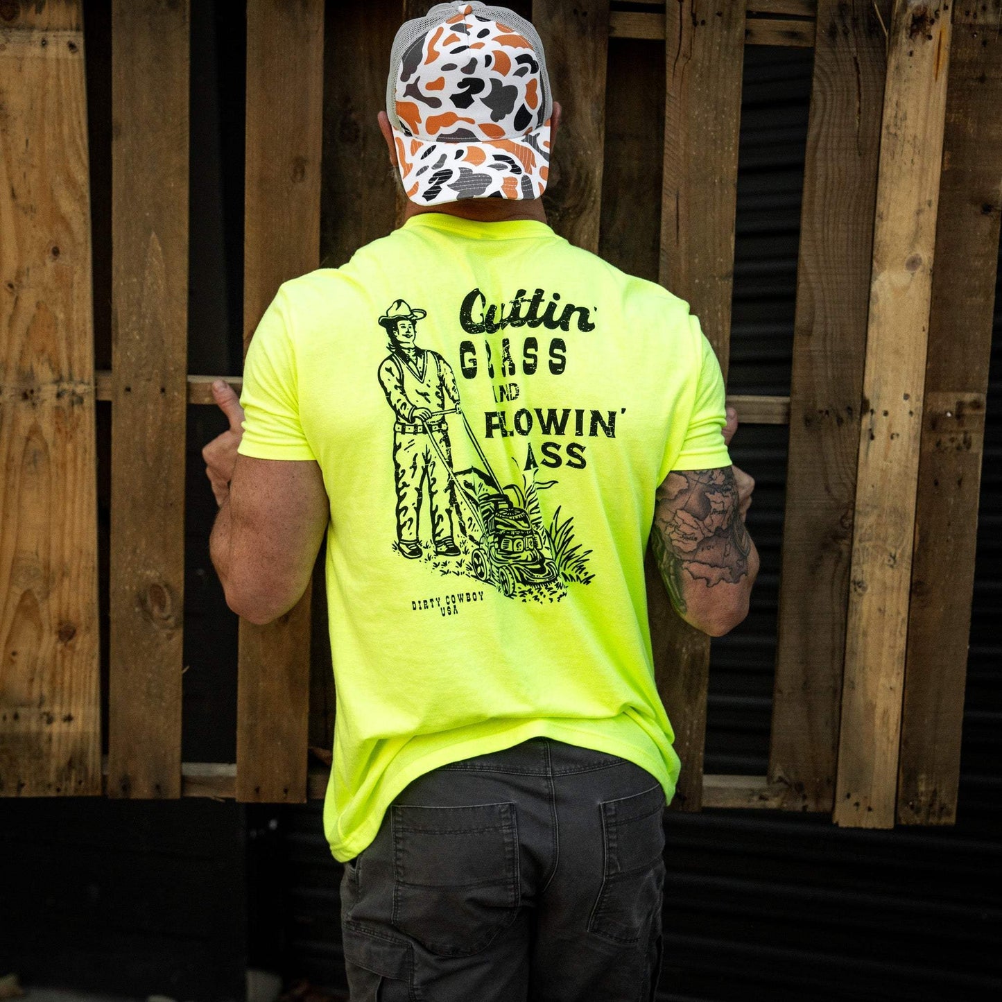 Cutting Grass & Plowin' Ass Men's T-Shirt - DIRTY COWBOY USA - Flyclothing LLC