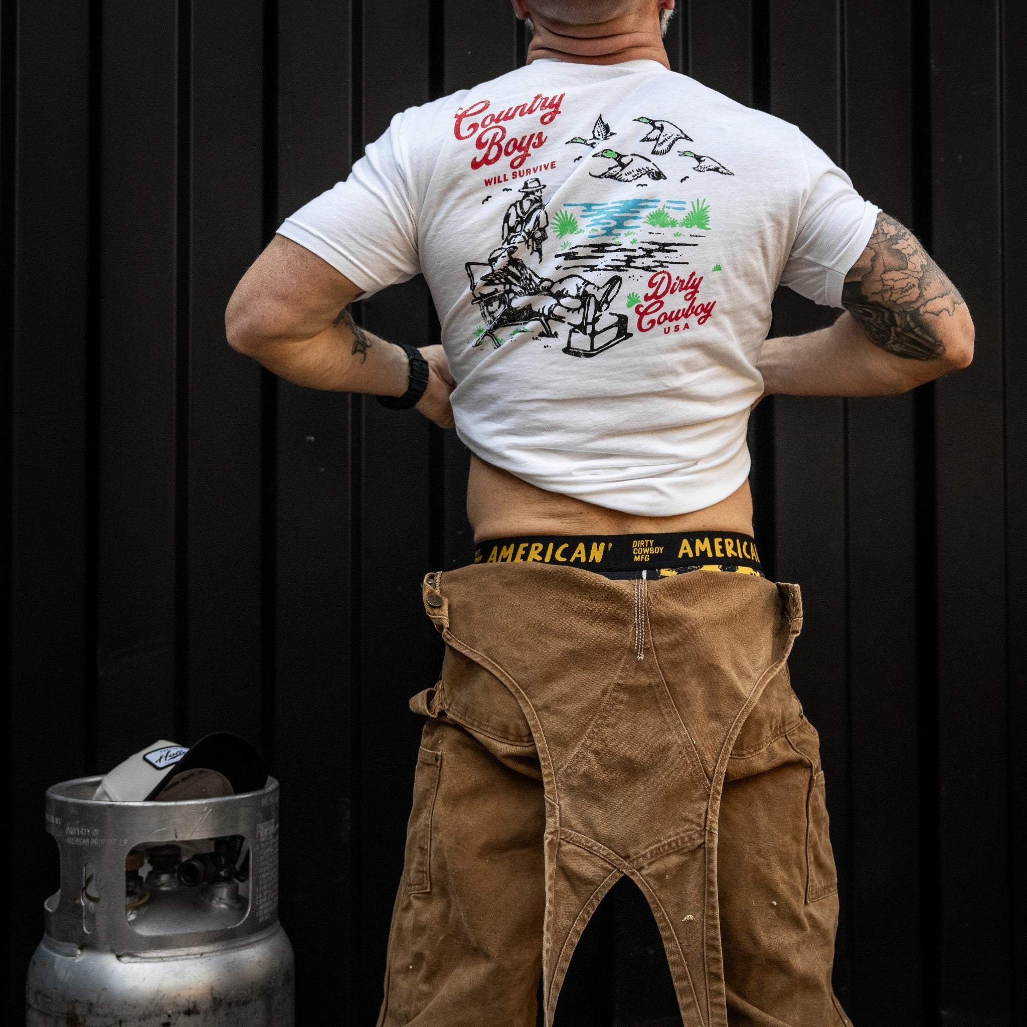 Country Boy's Will Survive Men's T-Shirt - DIRTY COWBOY USA - Flyclothing LLC