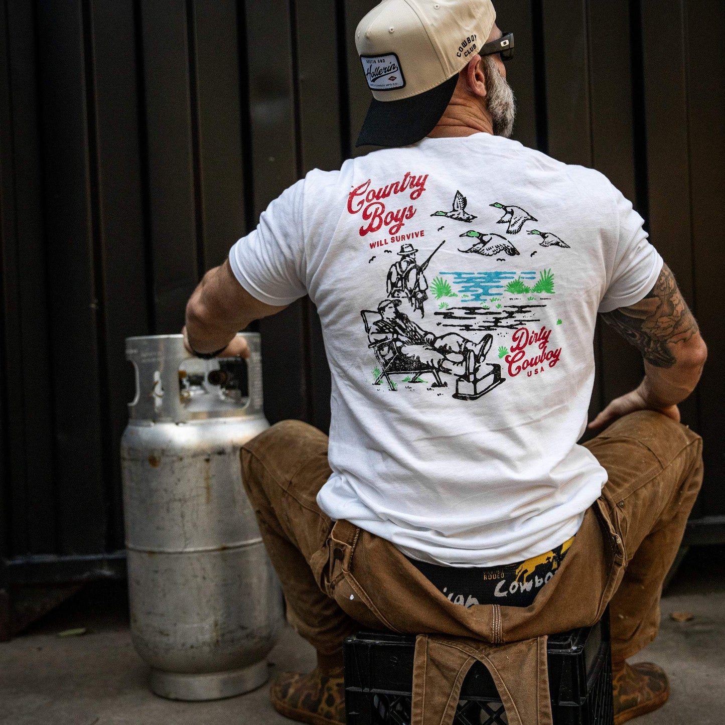 Country Boy's Will Survive Men's T-Shirt - DIRTY COWBOY USA - Flyclothing LLC