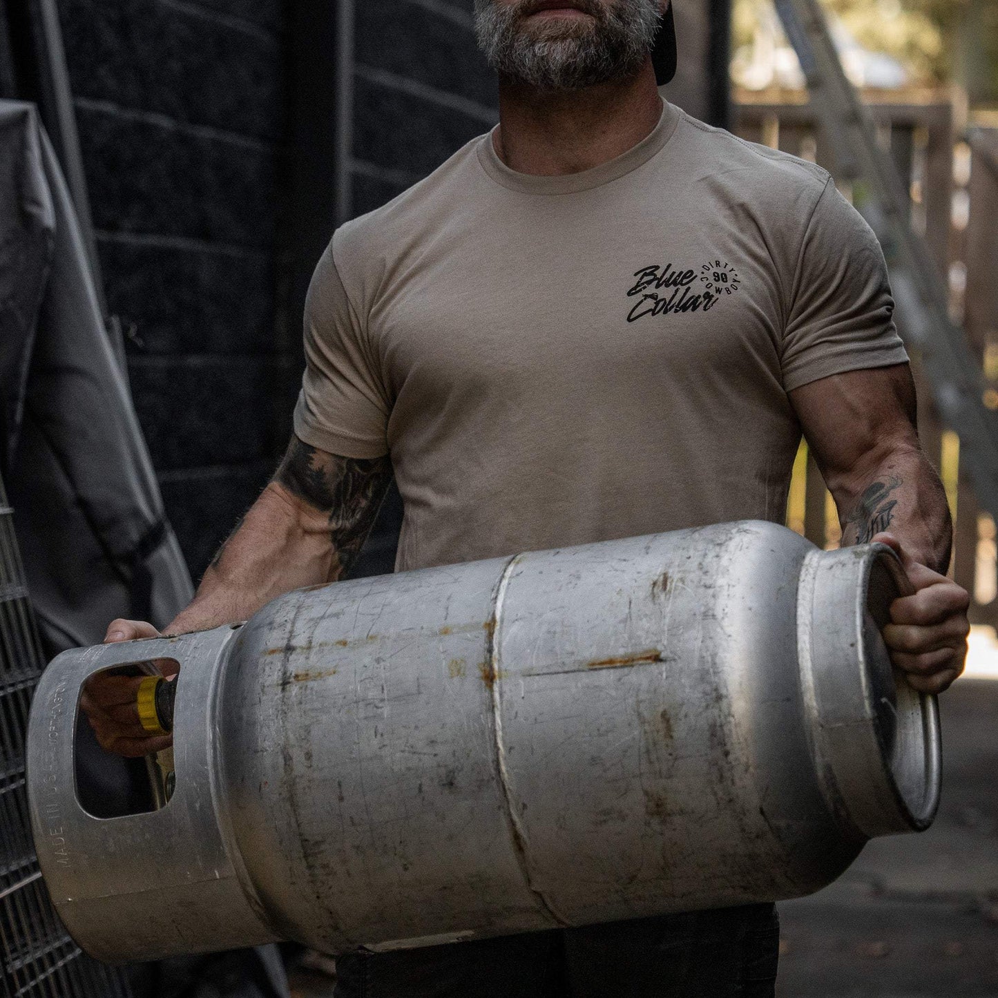 Blue Collar Makes Her Hollar Men's T-Shirt - DIRTY COWBOY USA - Flyclothing LLC