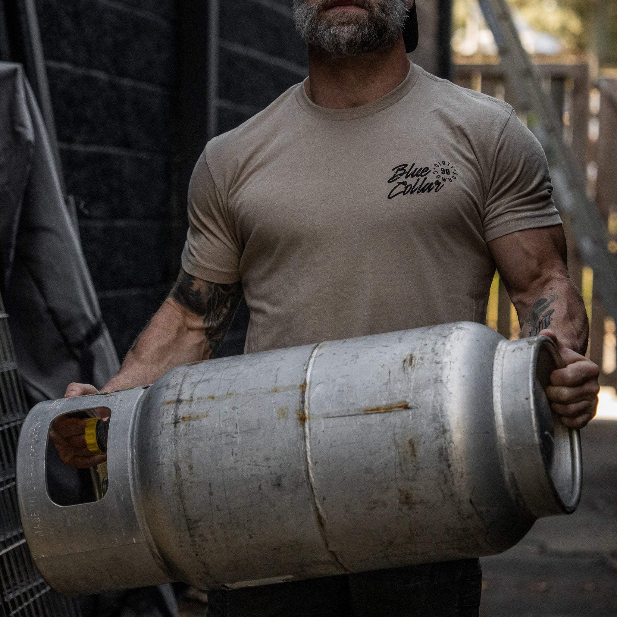 Blue Collar Makes Her Hollar Men's T-Shirt - DIRTY COWBOY USA - Flyclothing LLC