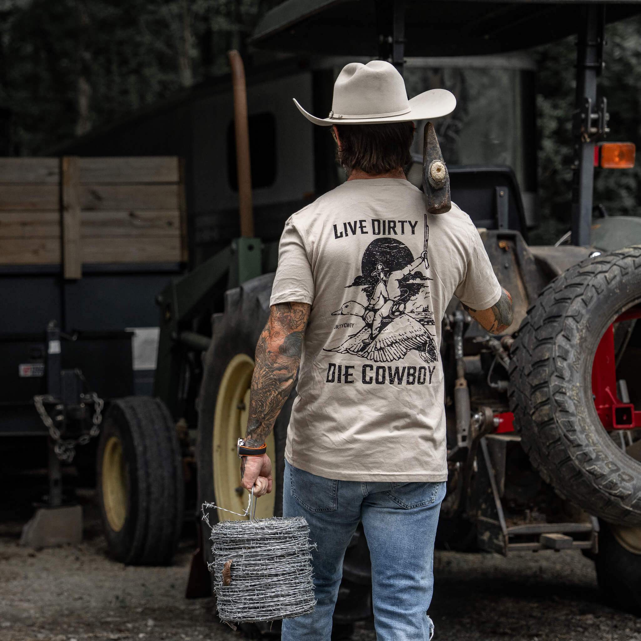 Live Dirty. Die Cowboy Men's T-Shirt - DIRTY COWBOY USA - Flyclothing LLC