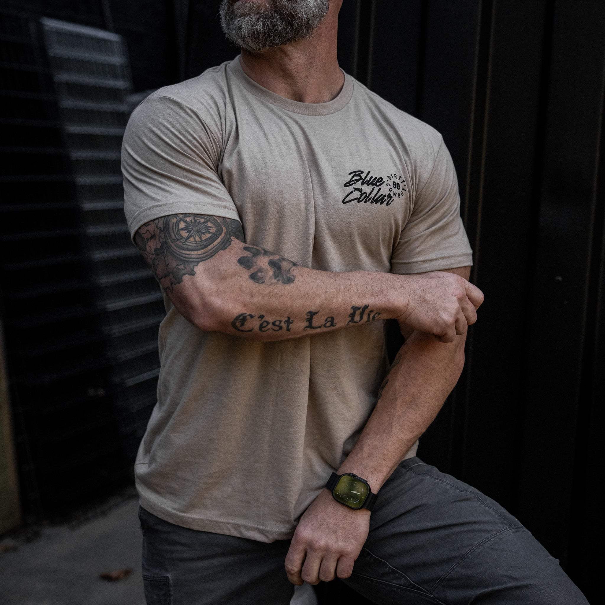 Blue Collar Makes Her Hollar Men's T-Shirt - DIRTY COWBOY USA - Flyclothing LLC