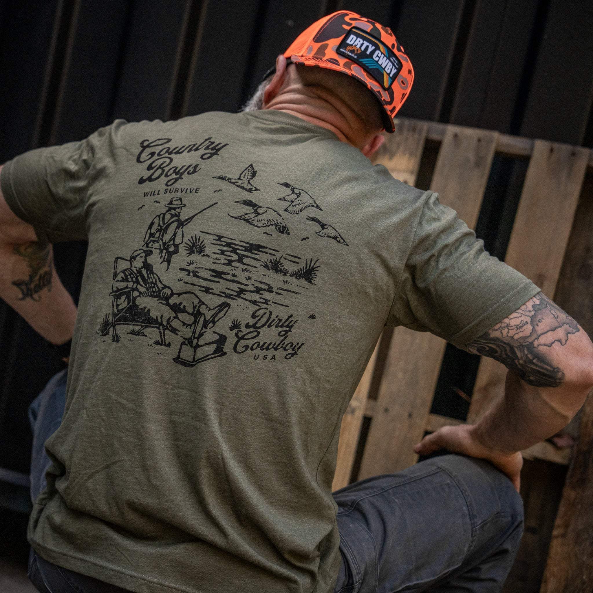 Country Boy's Will Survive Men's T-Shirt - DIRTY COWBOY USA - Flyclothing LLC
