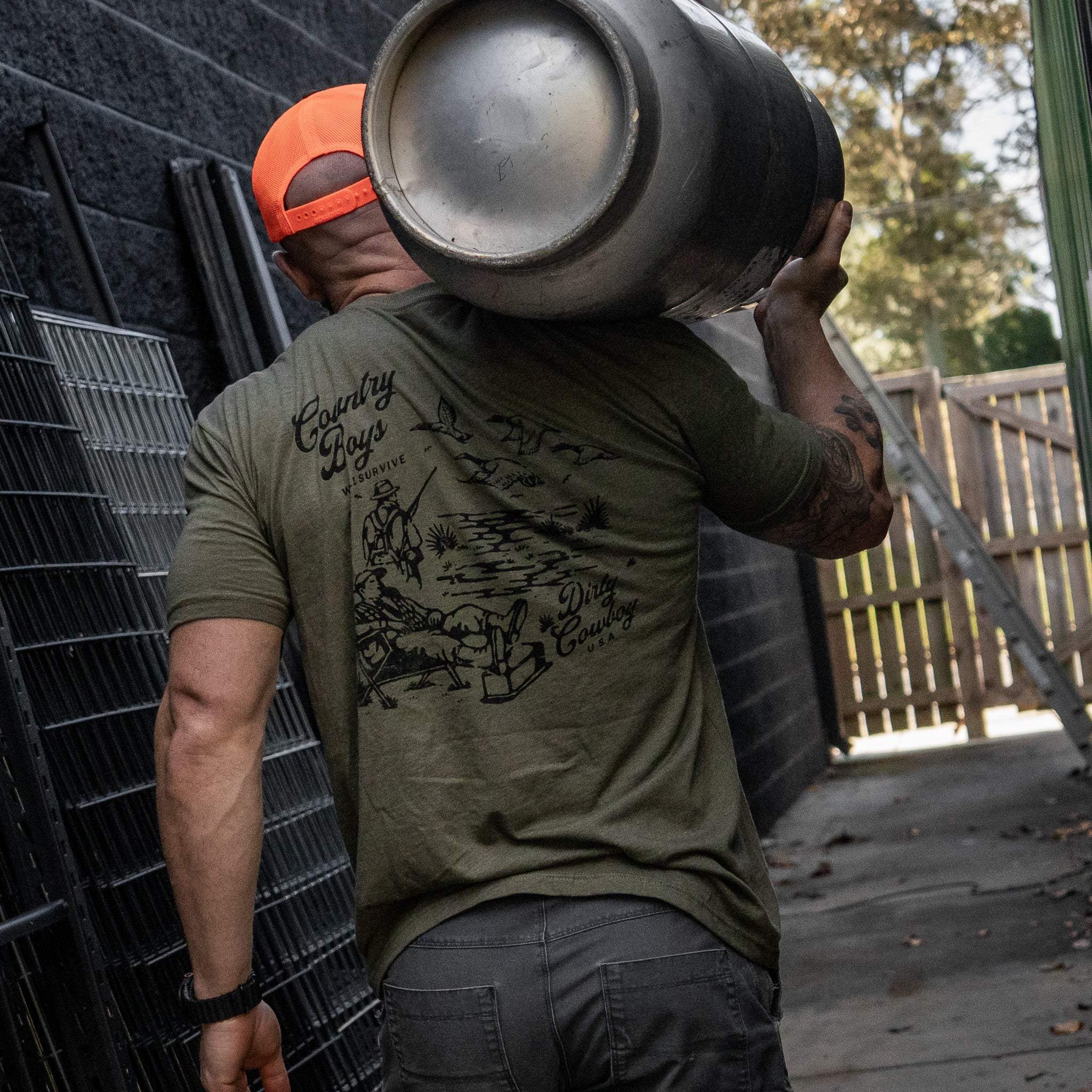 Country Boy's Will Survive Men's T-Shirt - DIRTY COWBOY USA - Flyclothing LLC