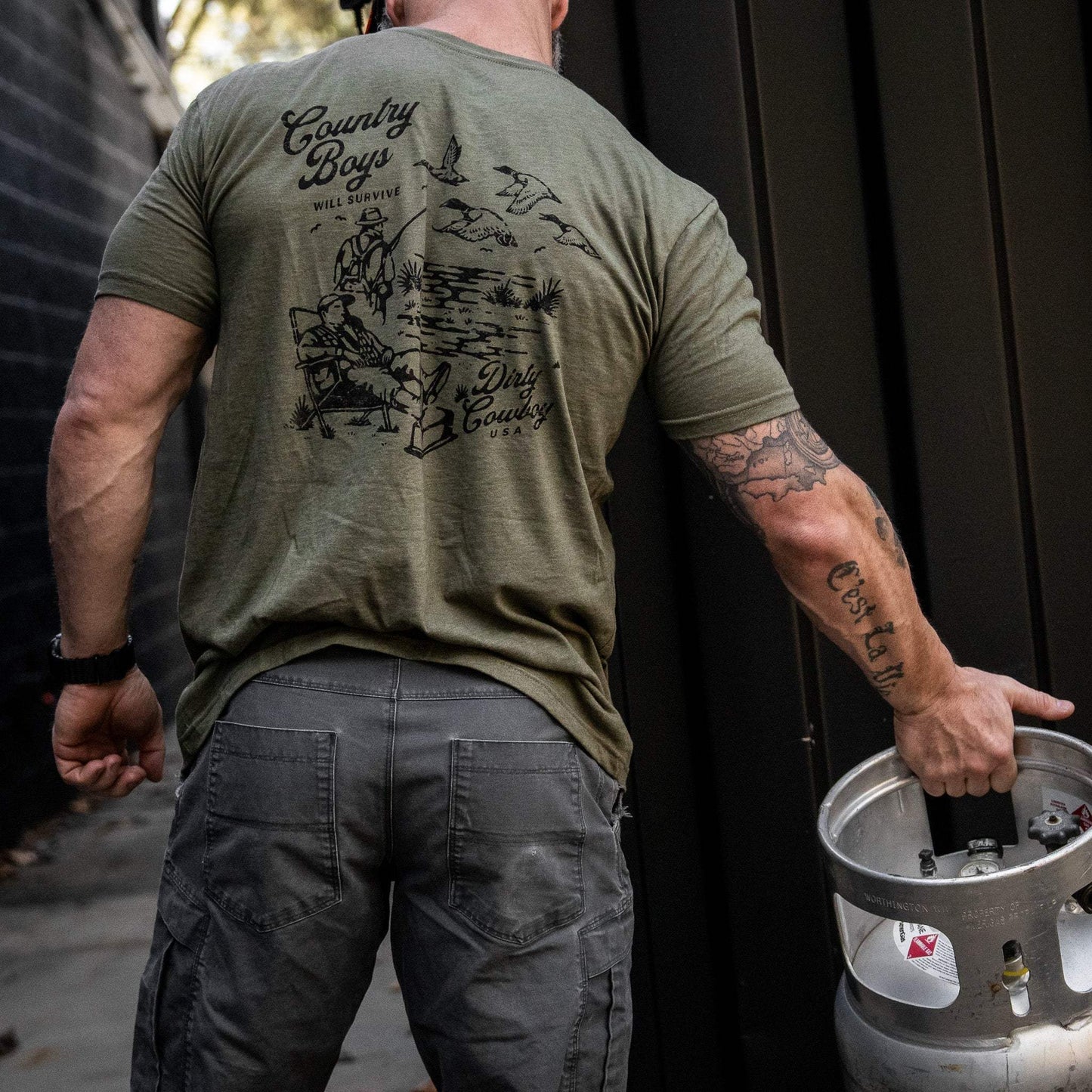Country Boy's Will Survive Men's T-Shirt - DIRTY COWBOY USA - Flyclothing LLC