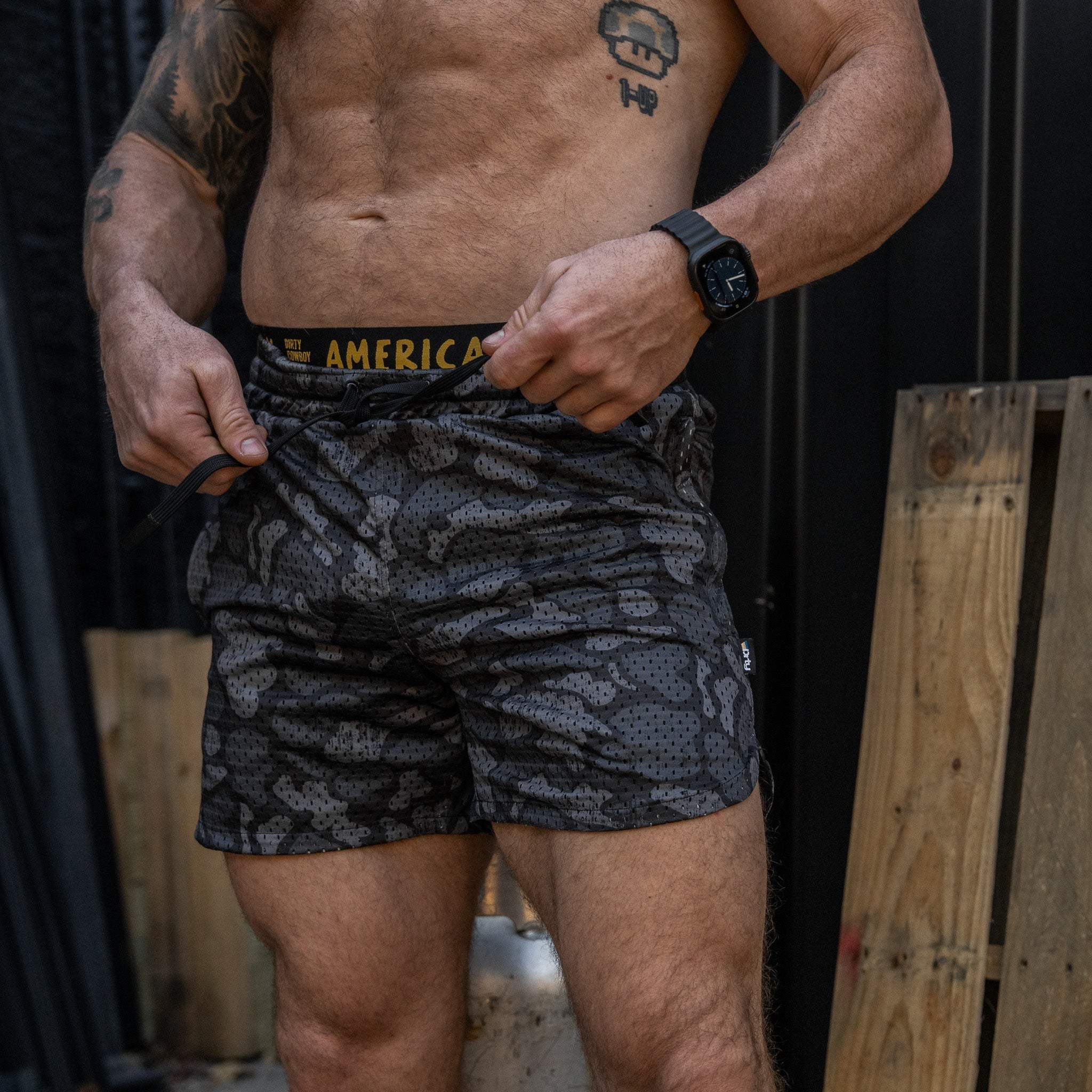 Men’s Double-Layer Mesh Training Shorts — 5" Inseam - DIRTY COWBOY USA - Flyclothing LLC