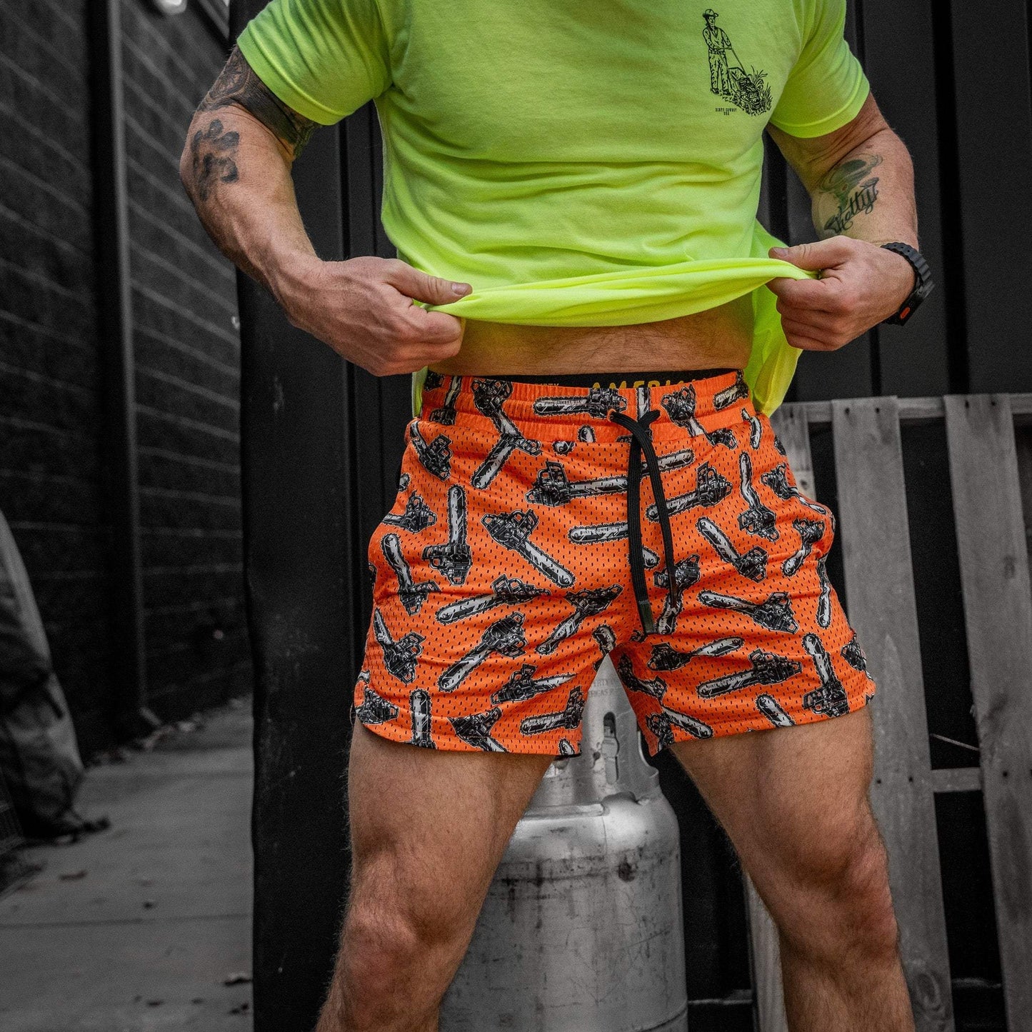 Men’s Double-Layer Mesh Training Shorts — 5" Inseam - DIRTY COWBOY USA - Flyclothing LLC