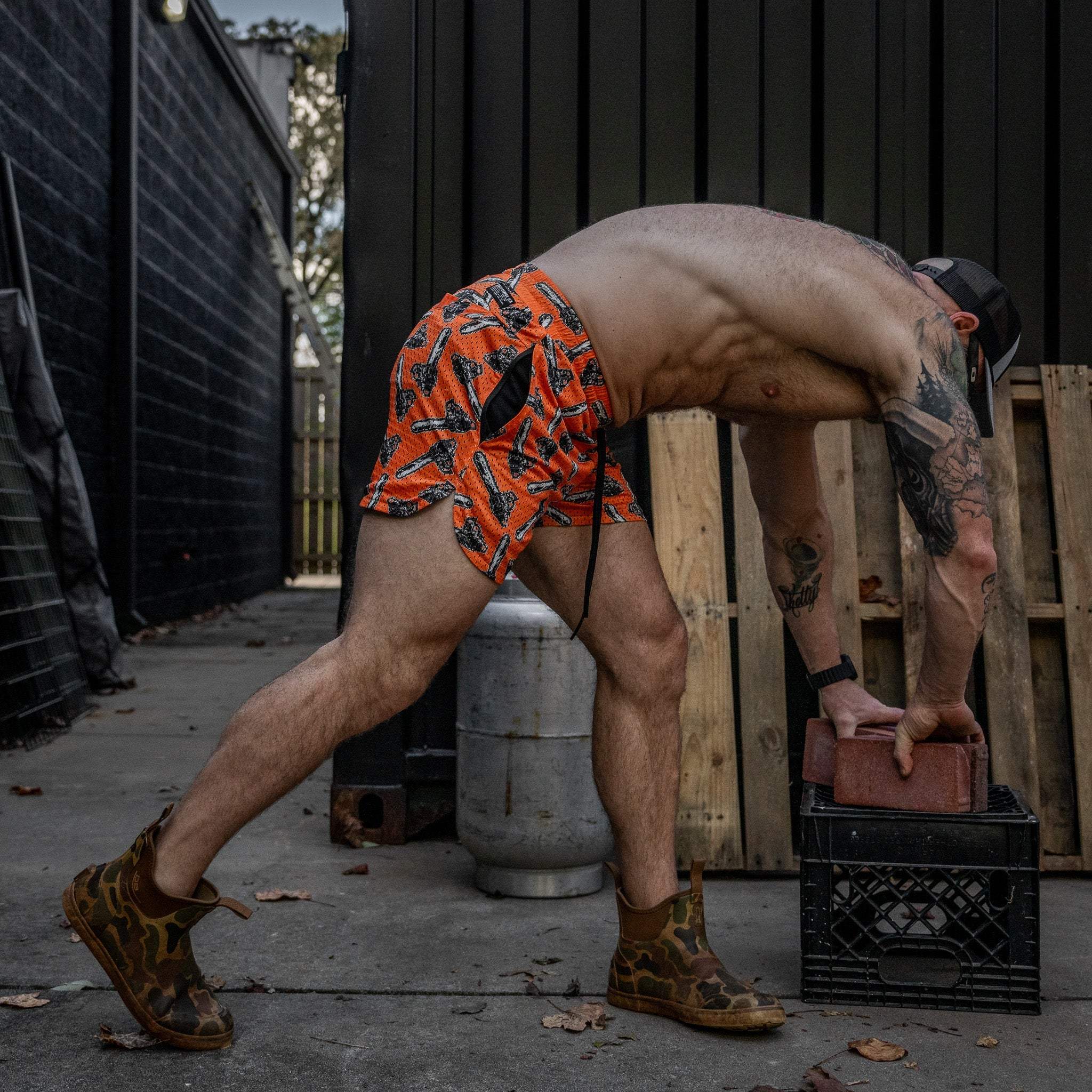 Men’s Double-Layer Mesh Training Shorts — 5" Inseam - DIRTY COWBOY USA - Flyclothing LLC