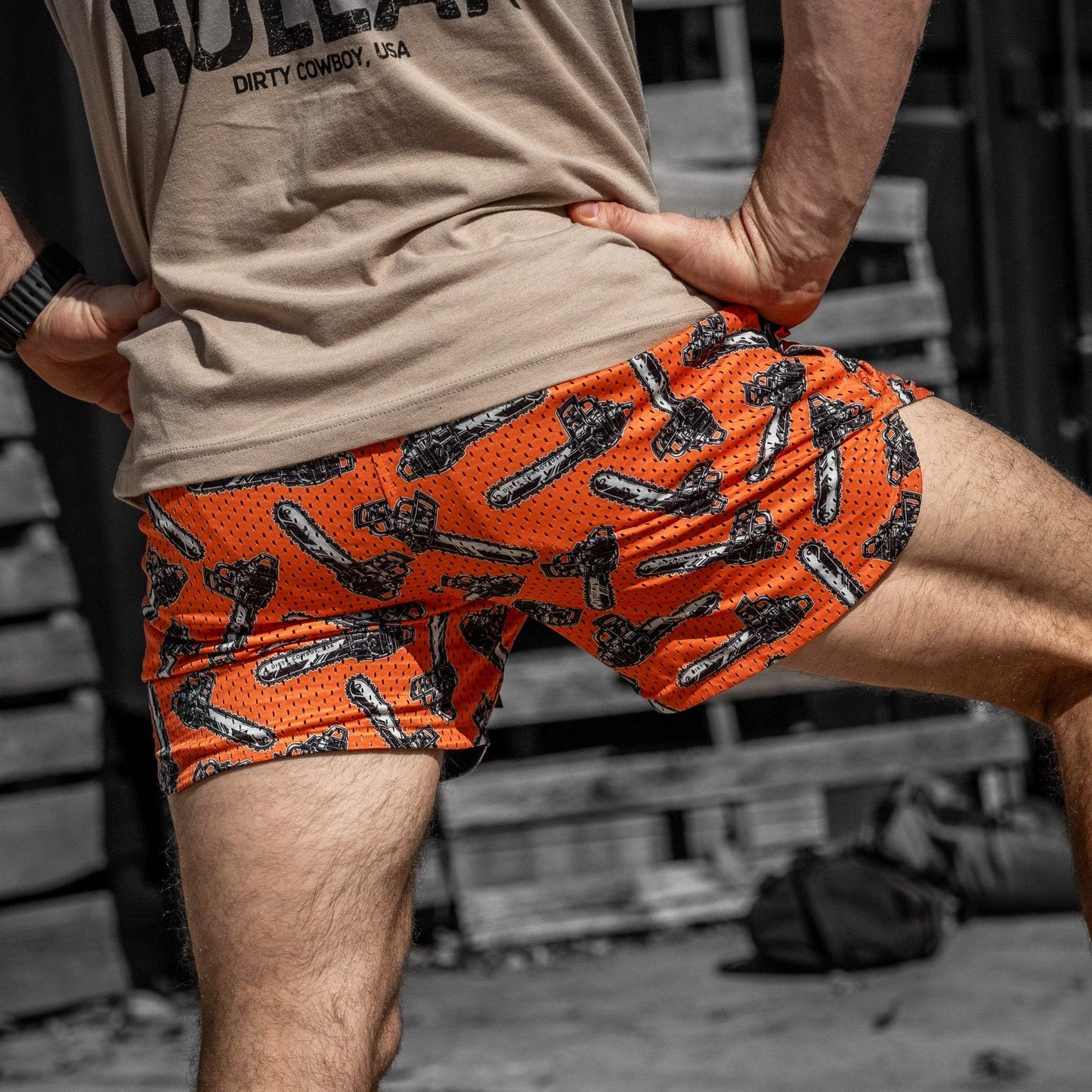 Men’s Double-Layer Mesh Training Shorts — 5" Inseam - DIRTY COWBOY USA - Flyclothing LLC