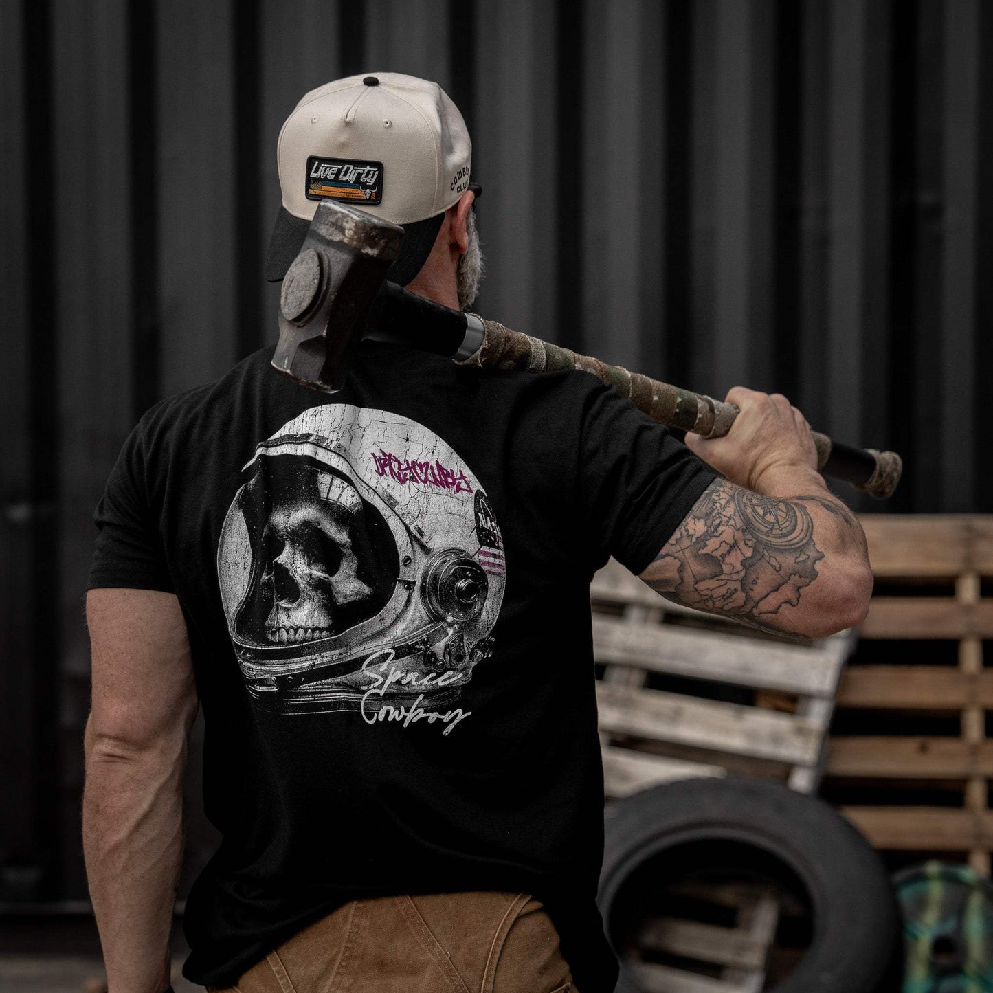 Space Cowboy Men's T-Shirt - DIRTY COWBOY USA - Flyclothing LLC