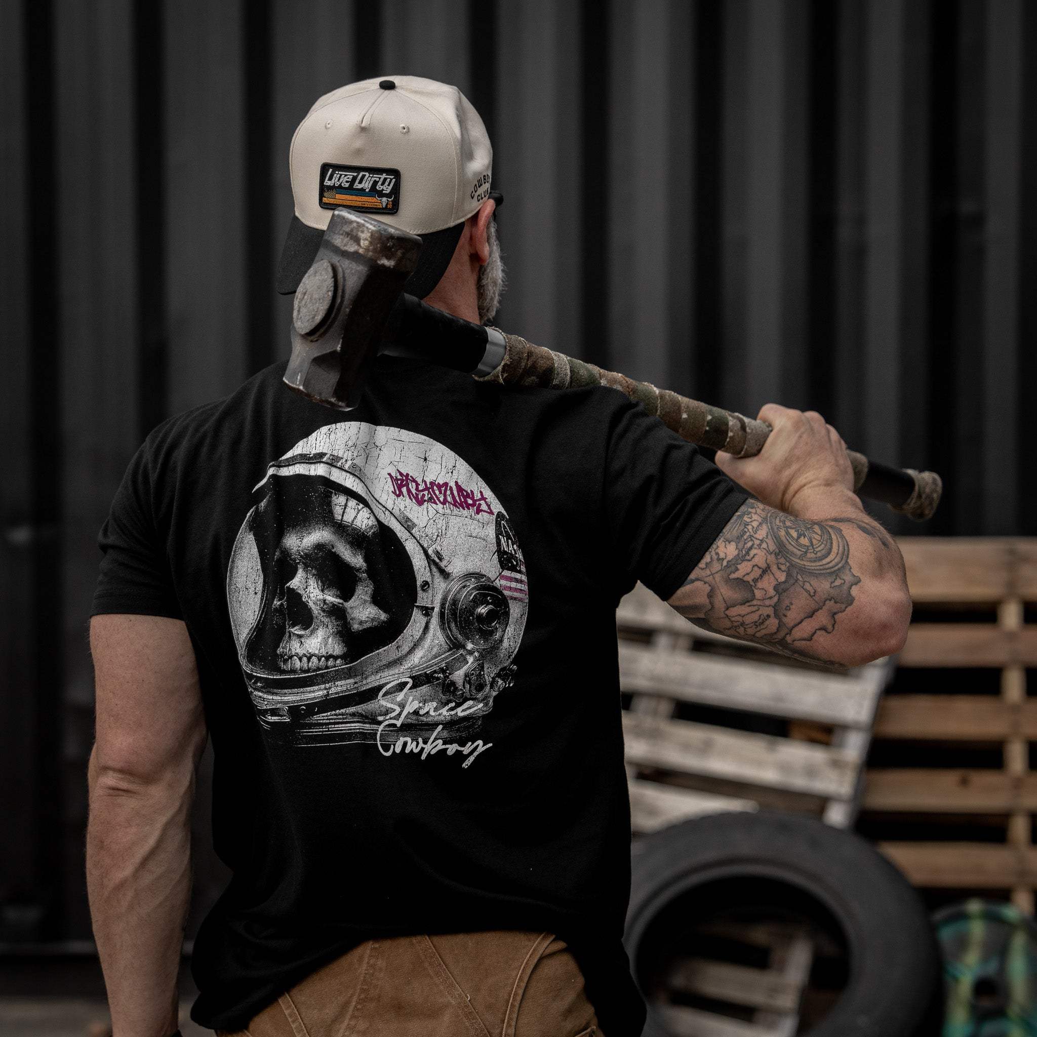 Space Cowboy Men's T-Shirt - DIRTY COWBOY USA - Flyclothing LLC