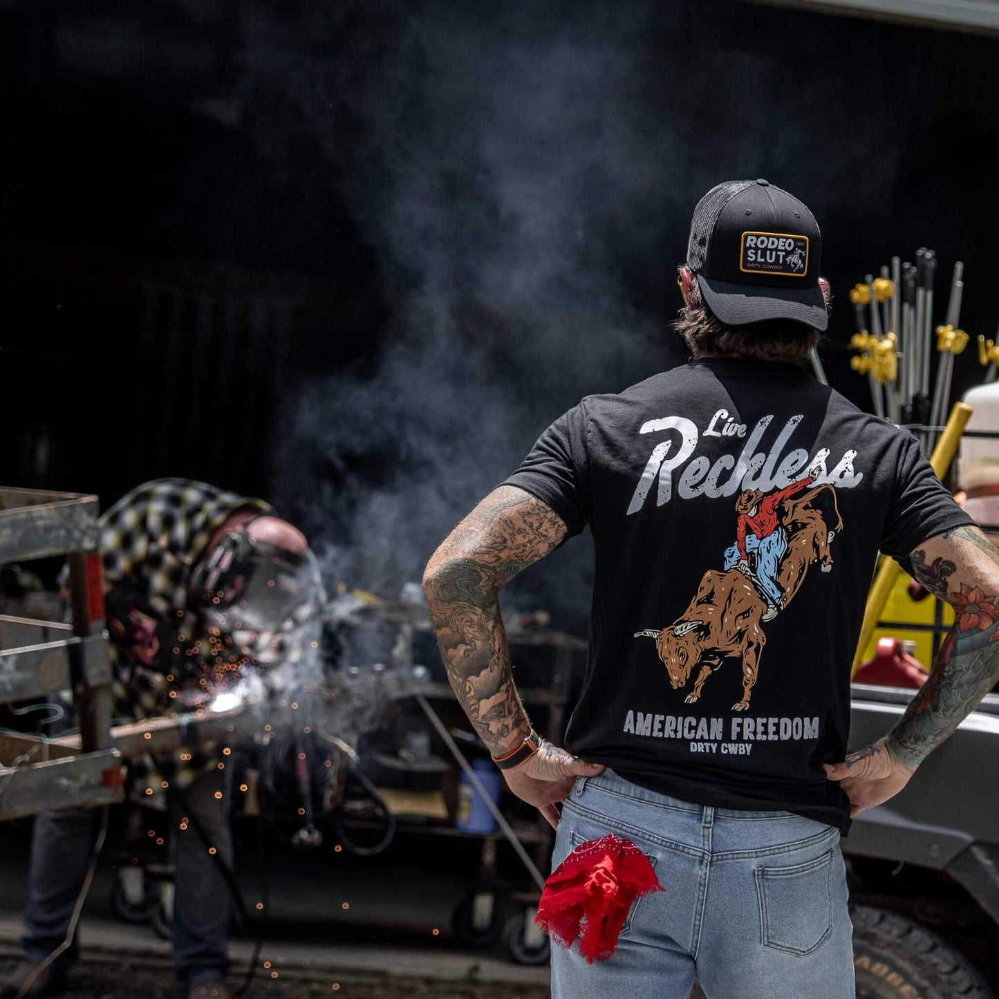 Live Reckless Men's T-Shirt - DIRTY COWBOY USA - Flyclothing LLC