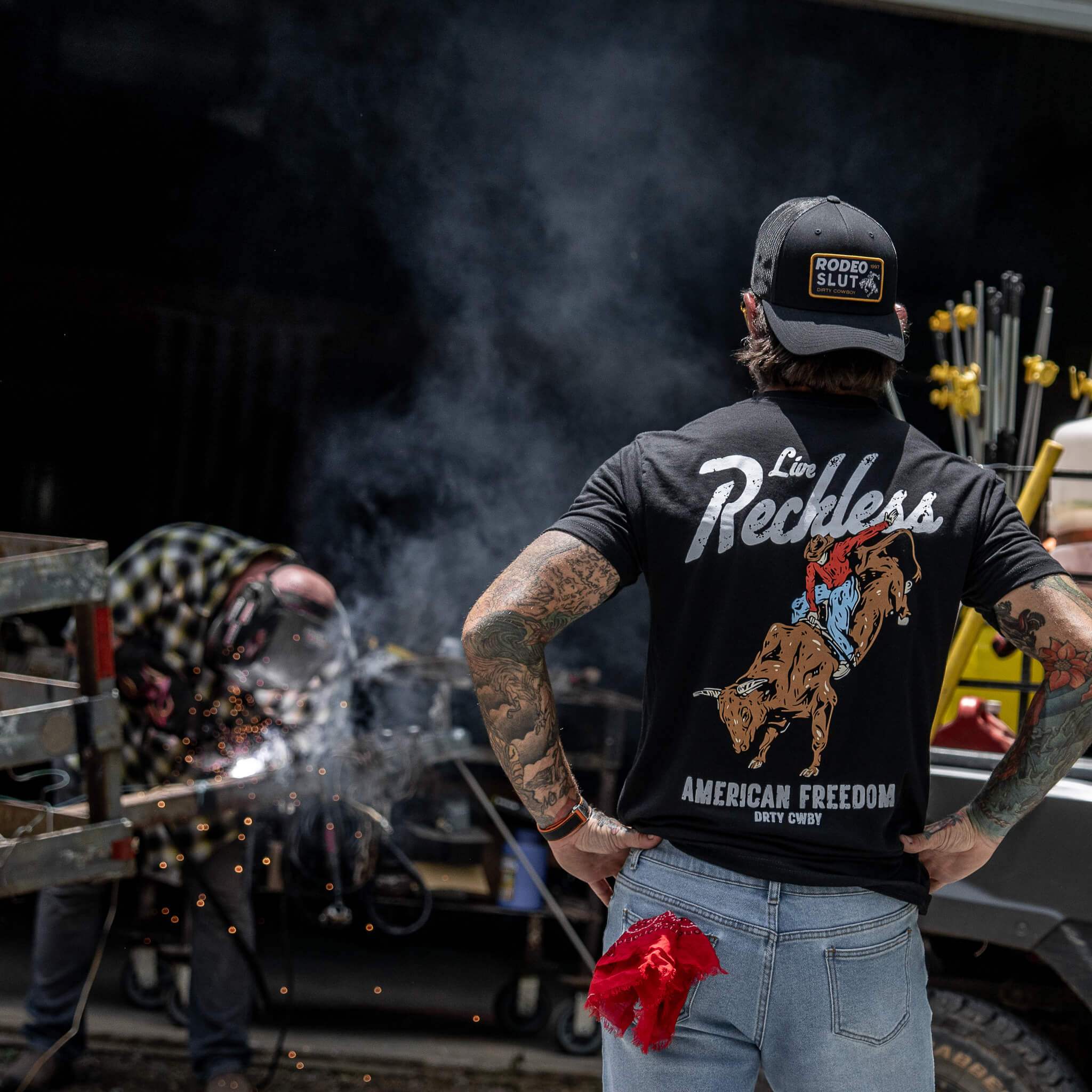 Live Reckless Men's T-Shirt - DIRTY COWBOY USA - Flyclothing LLC