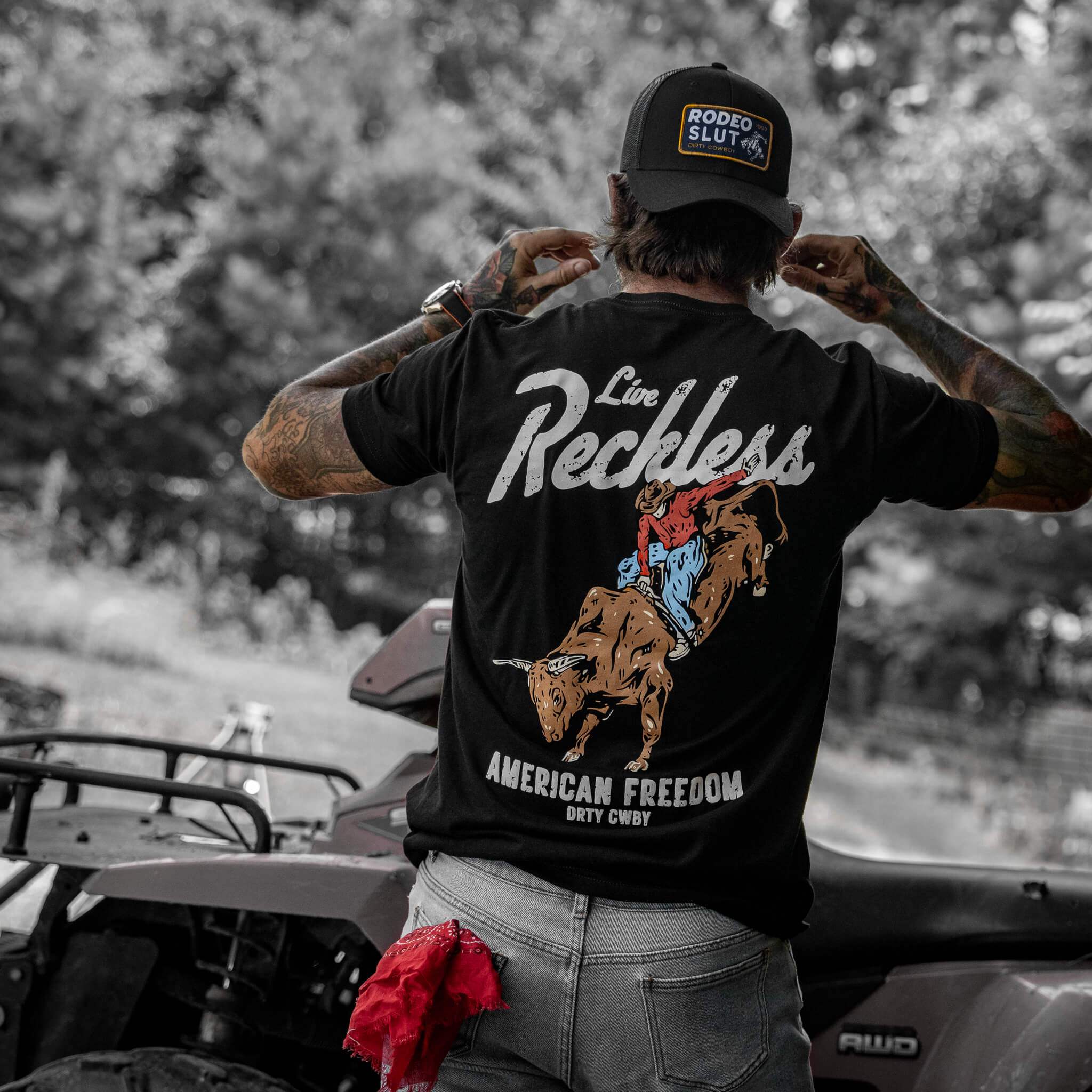 Live Reckless Men's T-Shirt - DIRTY COWBOY USA - Flyclothing LLC
