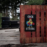 Cock Strong Boxing Chicken Metal Sign - DIRTY COWBOY USA - Flyclothing LLC