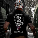 Hootin' And Hollern' Cowboy Skull Men's T-Shirt - DIRTY COWBOY USA - Flyclothing LLC