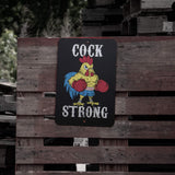 Cock Strong Boxing Chicken Metal Sign - DIRTY COWBOY USA - Flyclothing LLC