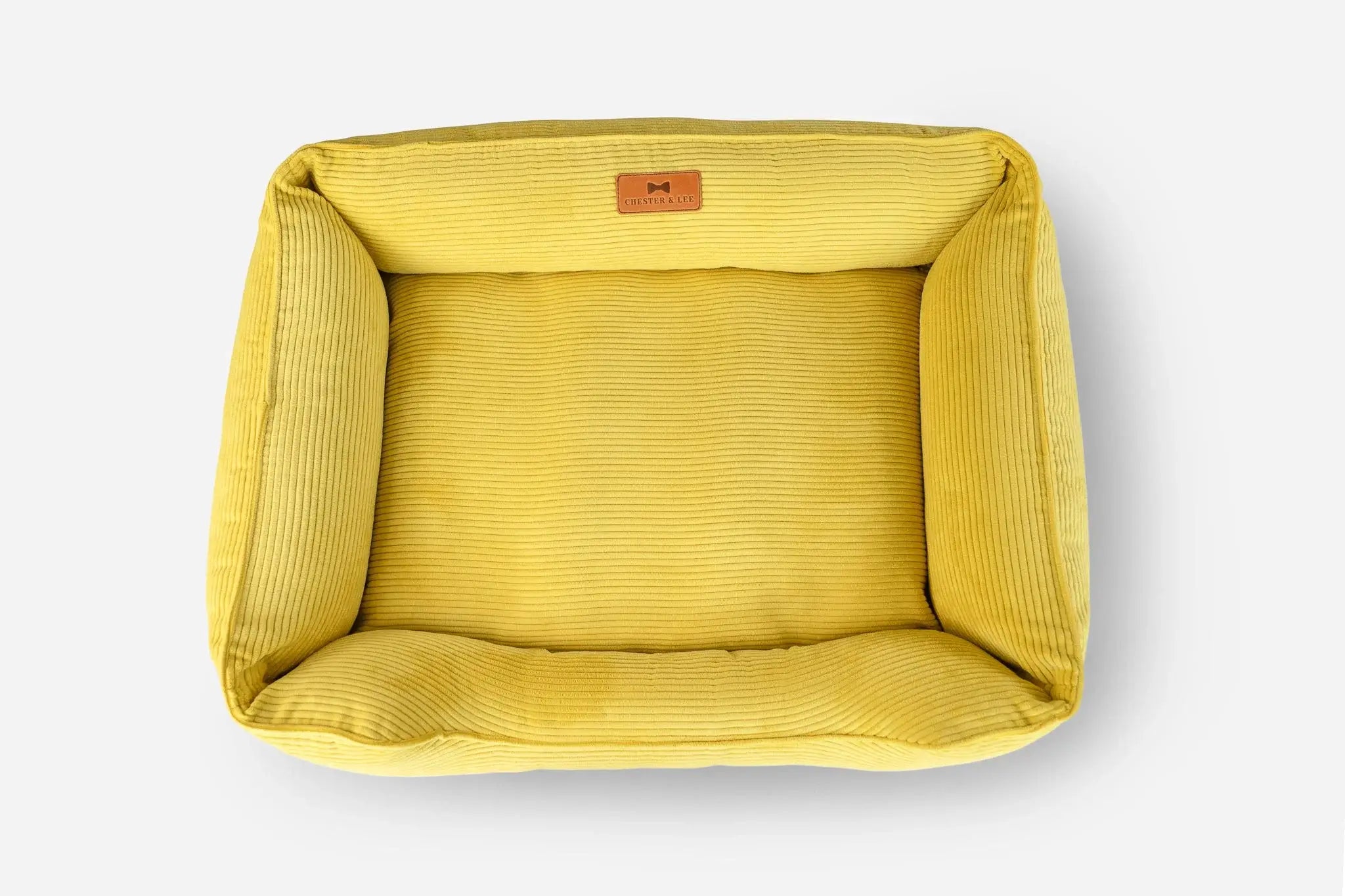 Chester & Lee | Fancy Corduroy Sleeper Dog Bed Sunny Yellow - Chester & Lee - Flyclothing LLC