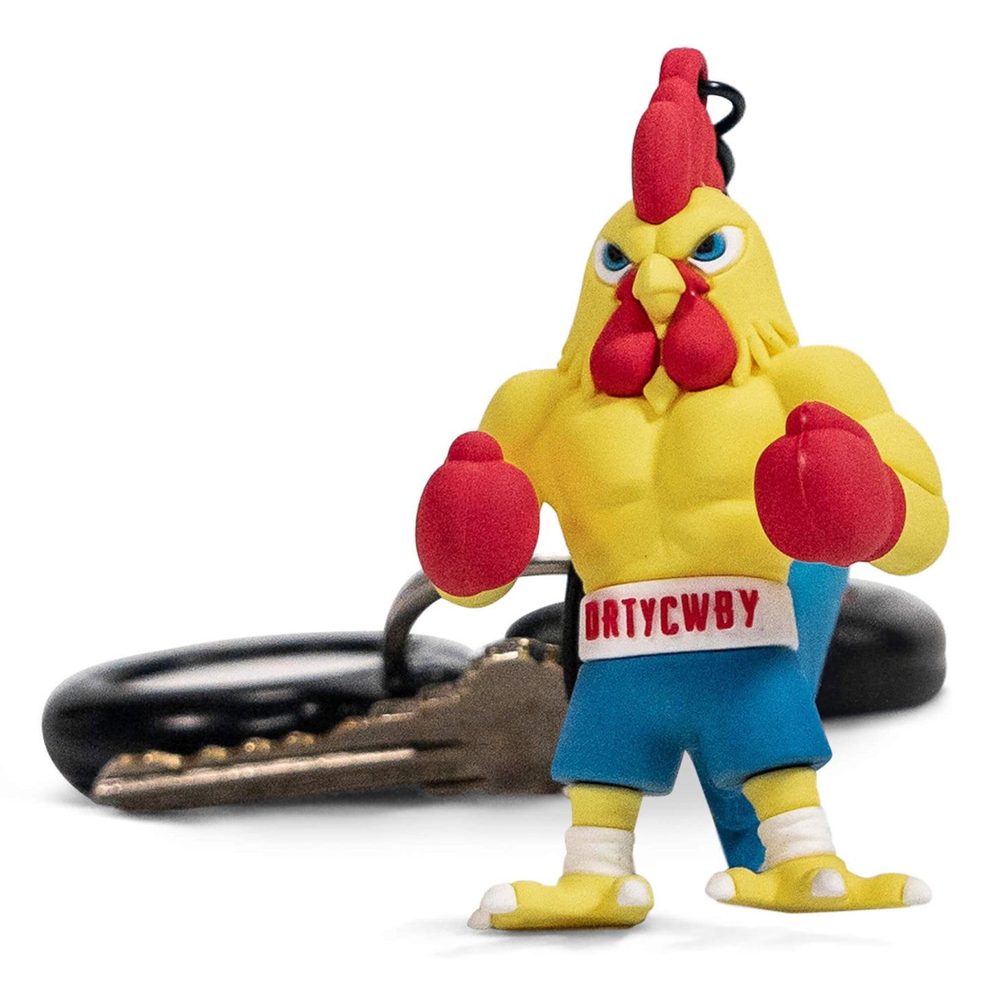 Drtycwby Boxing Chicken PVC Keychain - DIRTY COWBOY USA - Flyclothing LLC