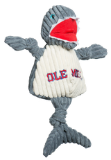 NCAA Ole Miss (U. of Mississippi), Tony Land Shark Knottie® Plush Dog Toy - HuggleHounds - Flyclothing LLC