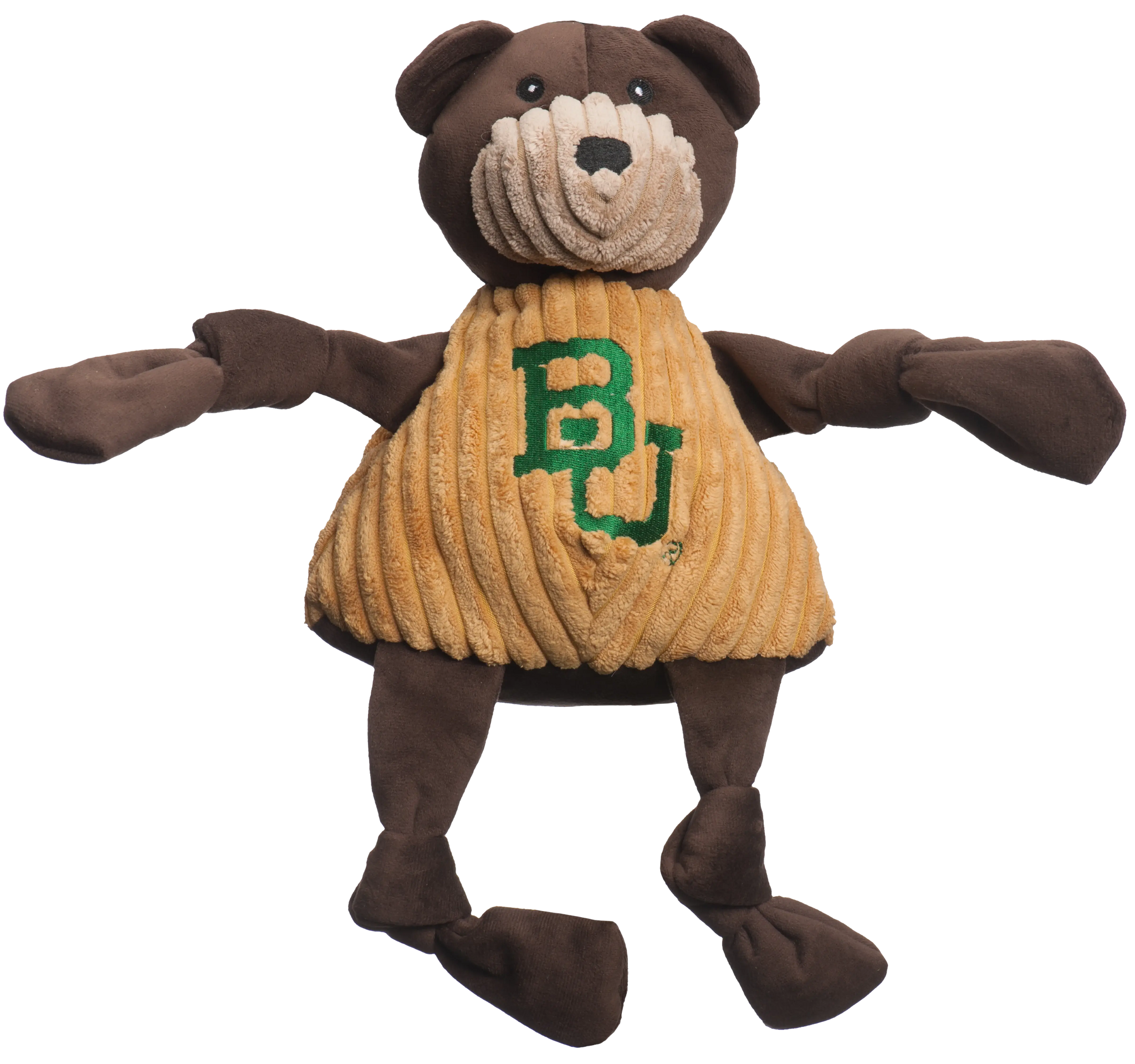 NCAA Baylor University, Bruiser the Bear Knottie® Plush Dog Toy - HuggleHounds - Flyclothing LLC