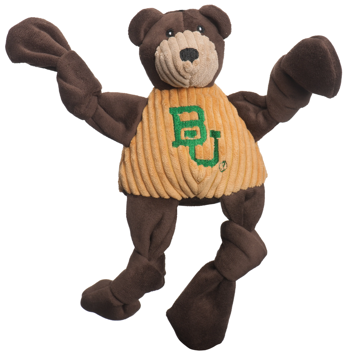 NCAA Baylor University, Bruiser the Bear Knottie® Plush Dog Toy - HuggleHounds - Flyclothing LLC