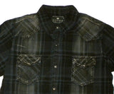 Pop Icon Black & Blue Plaid Shirt - Pop Icon Clothing - Flyclothing LLC