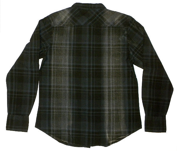 Pop Icon Black & Blue Plaid Shirt - Pop Icon Clothing - Flyclothing LLC