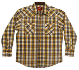 Rodeo Yellow & Brown Plaid Western Shirt
